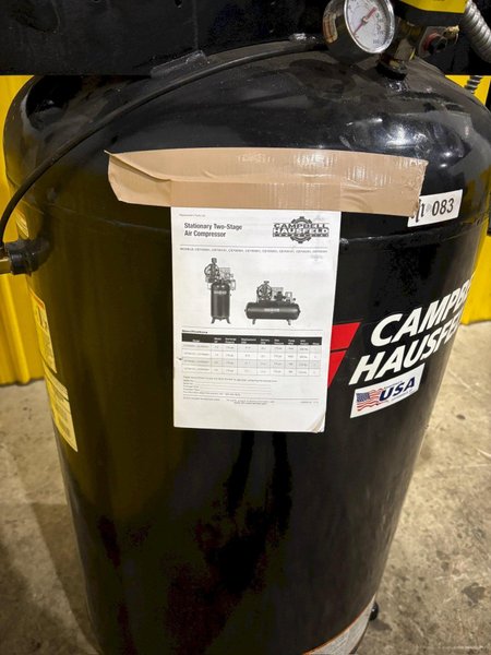 5 HP CAMPBELL HAUSFELD VERTICAL AIR COMPRESSOR: YOBRO #24395