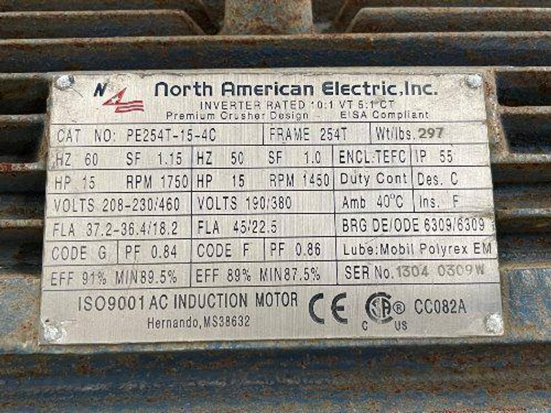 Jersey Crusher 15 Hp Dual Shaft Delumper - 1717sslb