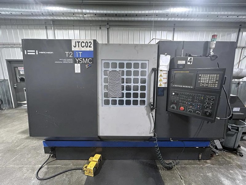 Hwacheon T2-1T YSMC Multi-Axis CNC Lathe, 2012 – Fanuc 0i-TD Control, High Pressure Pump, Chip Conveyor, Sub Spindle