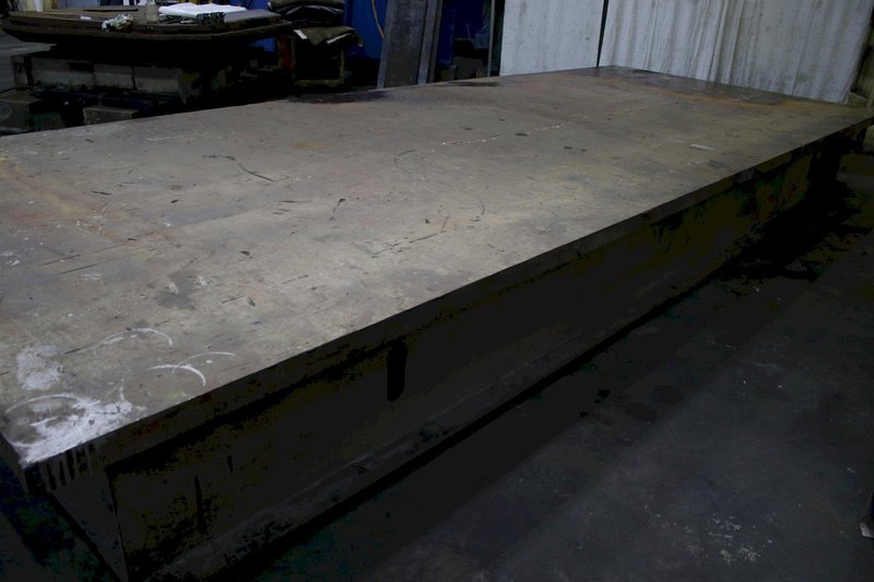 99-1/4" X 257" X 3" STEEL PLATE ON STAND: STOCK #74980