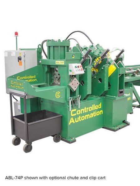 6" x 6" x 1/2" CONTROLLED AUTOMATION MODEL #ABL-74 AUTOMATIC ANGLE PUNCH &amp; SHEAR LINE: STOCK #24935