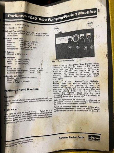 Parker Parflanger 1040 STOCK #3113
