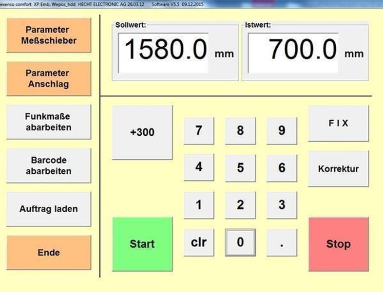 Hecht Electronic Length stop CNC 2500 mm