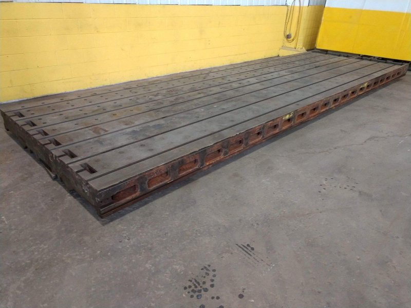 6.5' (80") x 22' (264")  T SLOTTED FLOOR PLATE PLANER TABLE: STOCK #13637