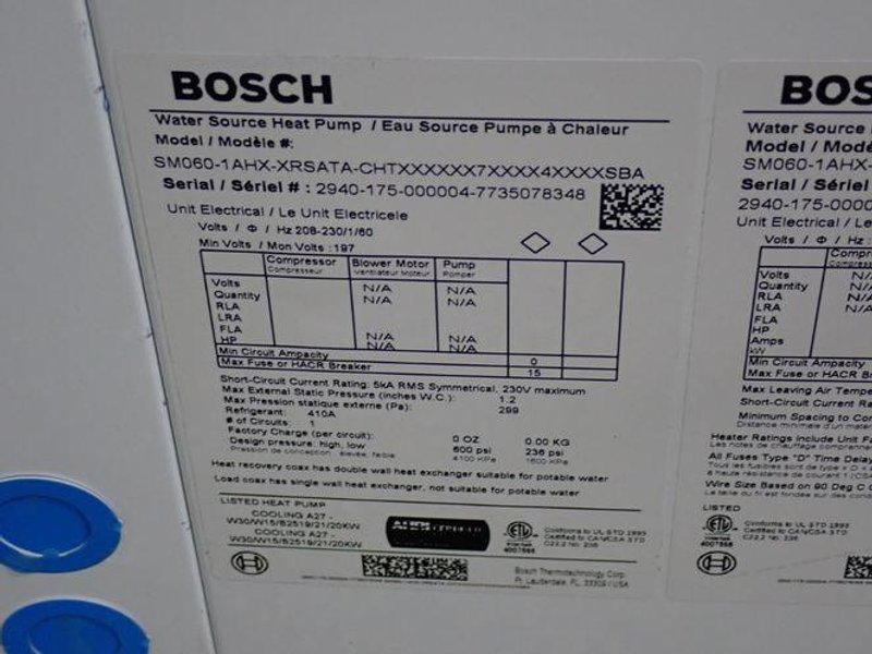 Bosch Water Source Heat Pump - Sm060-1ahx-xrsata-chtx