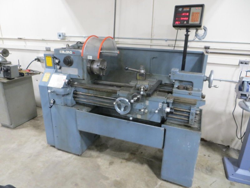 LeBlond Regal 15&quot; x 32&quot; Engine Lathe with Wizard Lathe Series 2-Axis DRO, 8&quot; 3-Jaw Chuck, 2-1/4&quot; Spindle Bore, Taper Attachment- Auction Item