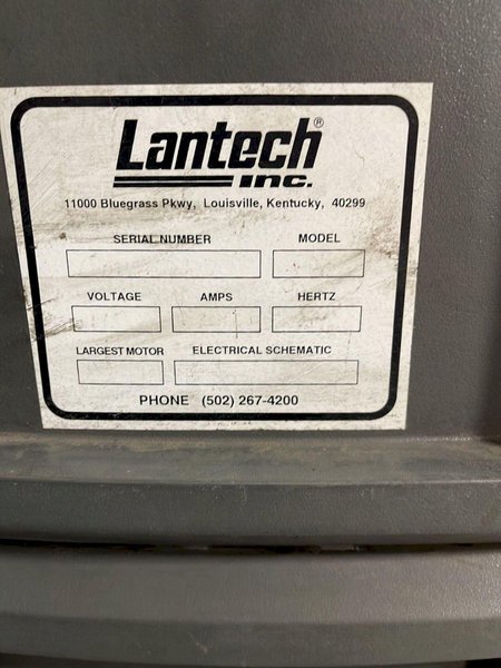 LANTECH 65” DIAMETER TURNTABLE Q-SERIES SEMI-AUTOMATED STRETCH WRAPPING SYSTEM