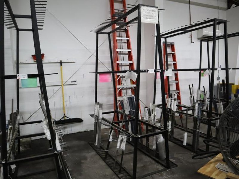 Vertical Material Storage Rack with CONTENTS- Auction Item
