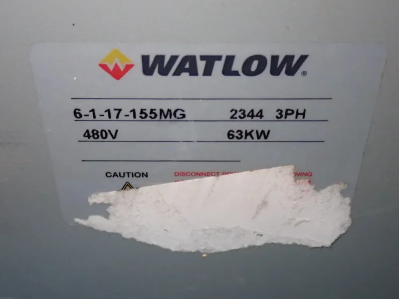 WATLOW ELECTRIC DUCT HEATER  -  6-1-17-155MG