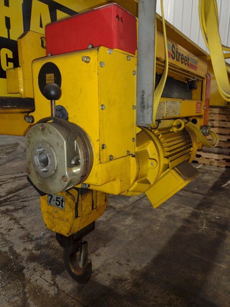 7.5 TON DESHAZO SINGLE GIRDER TOP RUNNING BRIDGE CRANE WITH STREET HOIST: YOBRO 24991