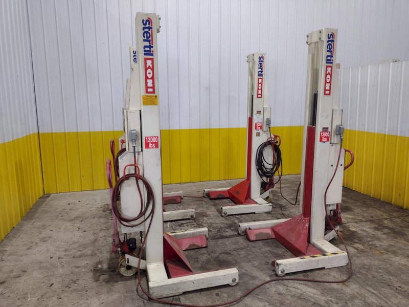 (4) 13,000 LBS STERTIL-KONI MODEL ST-1060 HEAVY DUTY MOBILE COLUMN LIFT JACKS: STOCK #23063