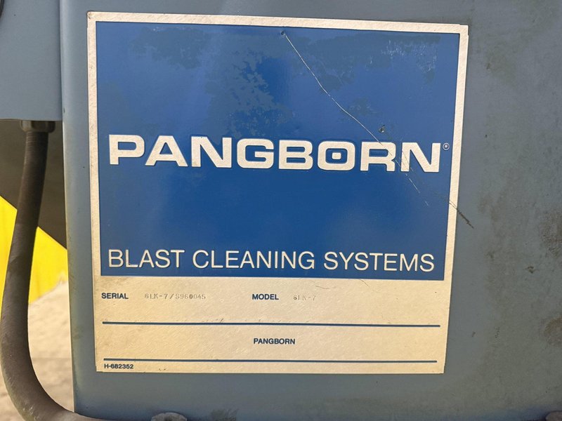 72” PANGBORN MODEL #6LK-7 ROTARY TABLE SHOT BLAST MACHINE, ONLY 962 HOURS: YOBRO #25200