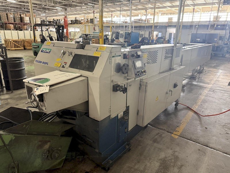 3.5" TSUNE MODEL #TK5M-90-PL AUTOMATIC CNC COLD SAW WITH AUTO INFEED TABLE , NEW 2015: YOBRO #25819