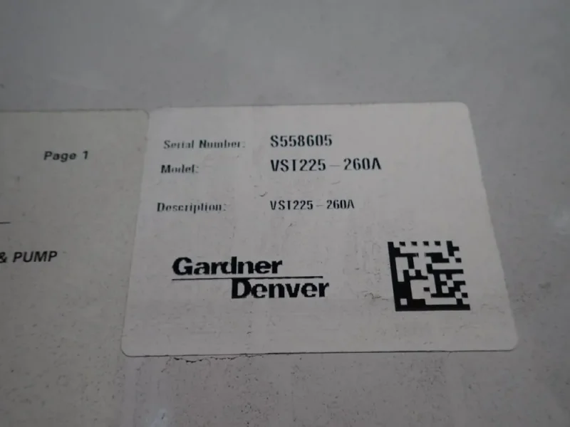 GARDNER DENVER 225 KW AIR COMPRESSOR   -  VSI225-260A