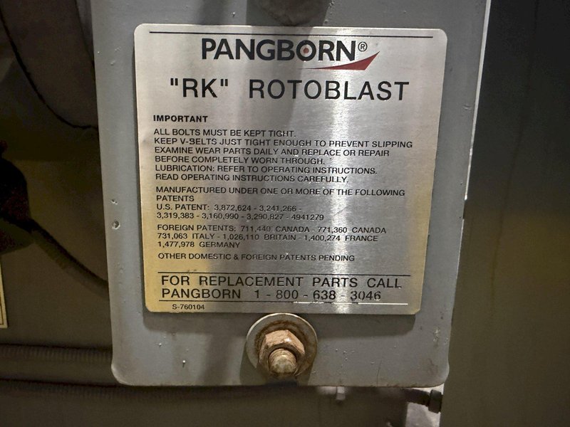 48" PANGBORN MODEL #4LK ROTARY TABLE SHOT BLAST MACHINE : YOBRO 25905