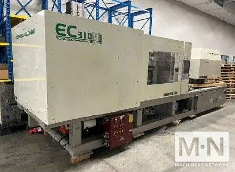 310 TON 10.5 OZ TOSHIBA MODEL EC310NIIV30-8Y INJECTION MOLDING MACHINE MFG 2009