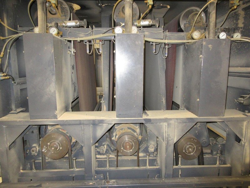 Time Savers 4300 Series Triple Head 52" Wide Belt Conveyor Feed Sanding Machine, Model 4331-45-001- Auction Item