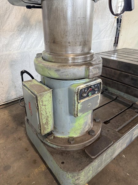 5' X 15" WEBO RADIAL ARM DRILL. STOCK # 0222126