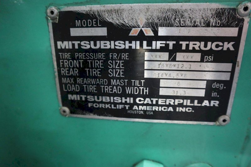 Mistubishi FGC15 Sit Down Propane Forklift Truck- Auction Item