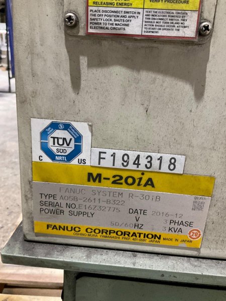 FANUC M-20IA ROBOT W R-30IB CONTROLLER USED