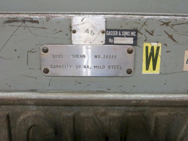 10 Ga x 10 ft Cincinnati Mechanical Power Shear Model 1010