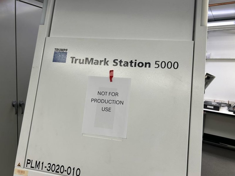 Trumpf TruMark Station 5000 Laser Engraving Machine, Trumpf 3000 Laser Head, 4&quot; Rotary Table, New 2013