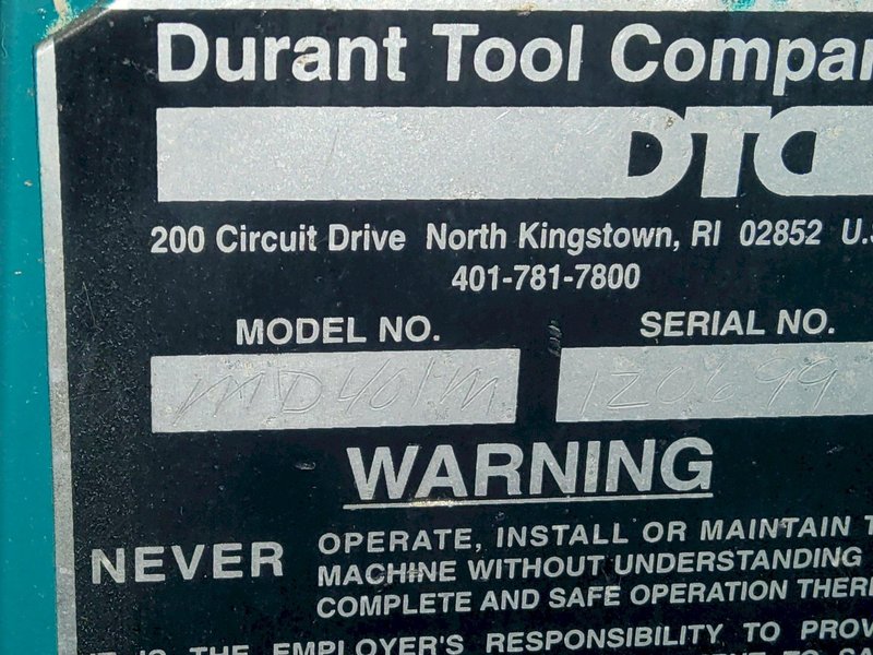 DURANT MODEL #MD40/M COIL REEL: YOBRO #24499