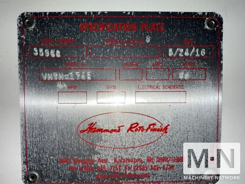 Hammond/CLM Vibetech VHTH -1748 Tub Type Vibratory Finisher