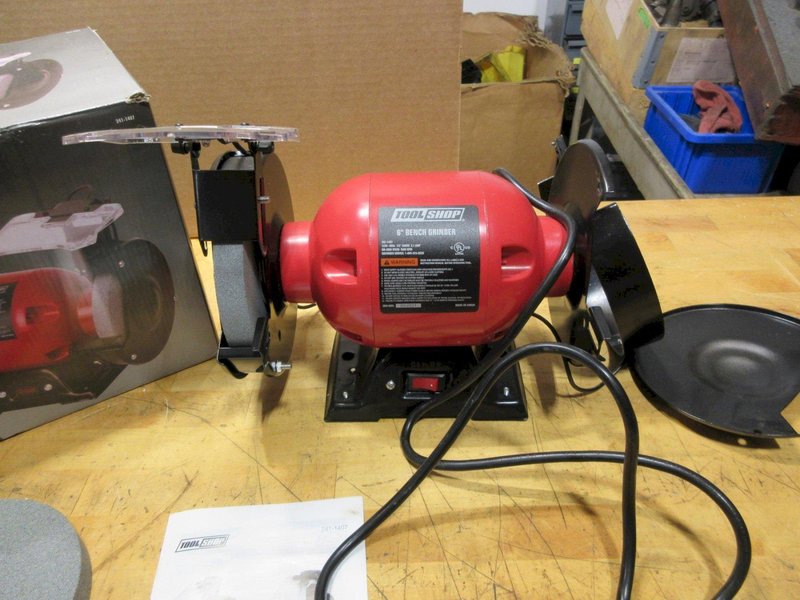 Tool Shop 2.1-Amp Corded 6&quot; Bench Grinder- Auction Item