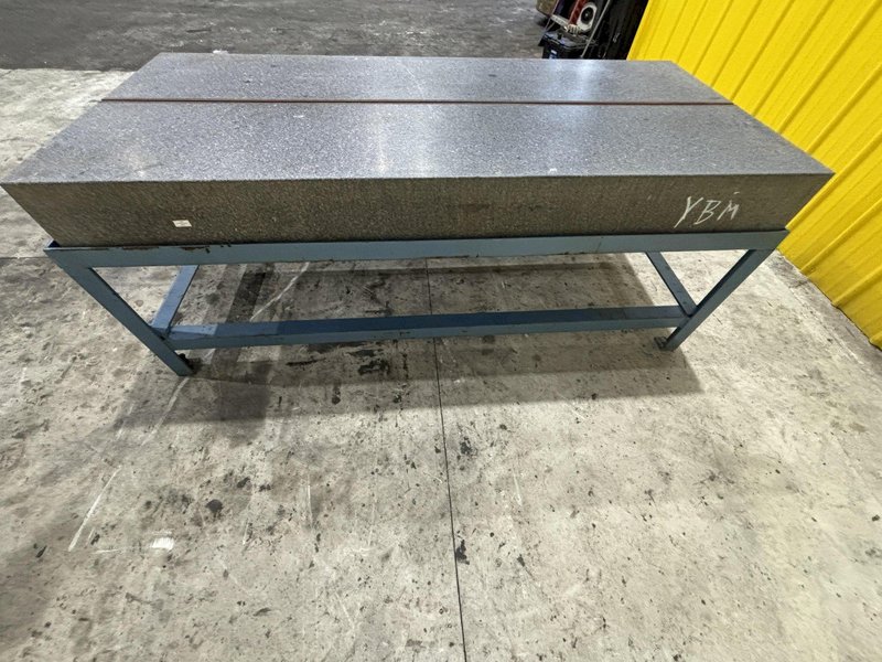 36&quot; X 78&quot; X 8&quot; THICK RAHN GRANITE PRECISION LAYOUT PLATE ON STAND: STOCK #11475