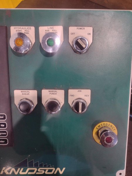 12 STAND X 10&quot; KNUDSON MODEL #KS-2468 STUD &amp; TRACK FRAMING ROLLFORMER, WITH AMS CONTROLS: STOCK #18942