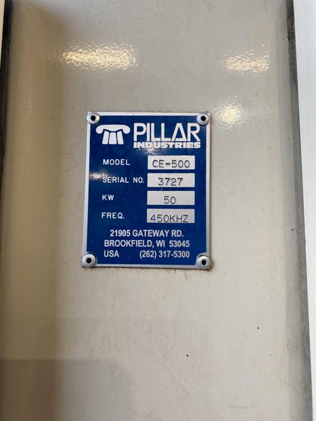 50 kw PILLAR INDUSTRIES MODEL CE-500 INDUCTION HARDENER &amp; POWER SUPPLY: STOCK #15400