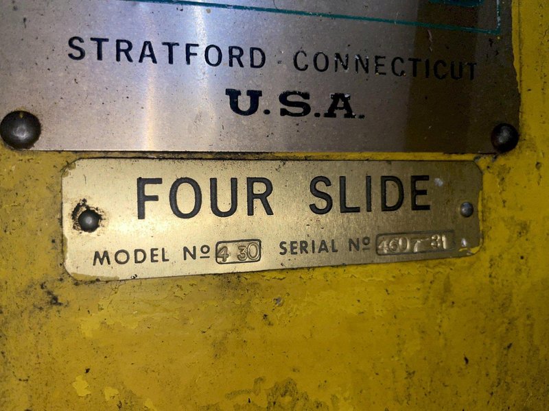 1/4&quot; X 30&quot; US BAIRD #430 FOUR SLIDE WIRE FORMING MACHINE: STOCK #15698