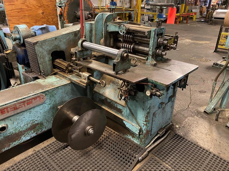 18" x 2.625" Arbors x 6000# Ruesch Ring Type Slitting Line, Stock # 14156