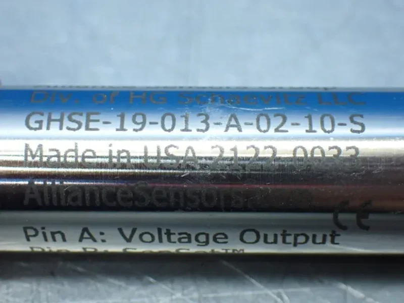 ALLIANCE SENSORS GROUP 2 LINEAR VARIABLE INDUCTIVE TRANSDUCER POSITION SENSORS  -  GHSE-19-013-A-02-10-S