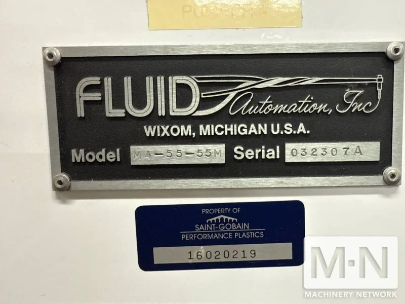 55 GALLON FLUID AUCTOMATION SILICONE PUMP MFG 2007