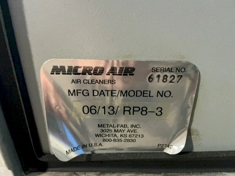 MICROAIR 30 HP DUST COLLECTOR SYSTEM  -  RP8-3