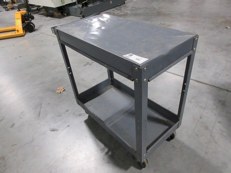 Steel Rolling 2 Shelf Shop Cart- Auction Item