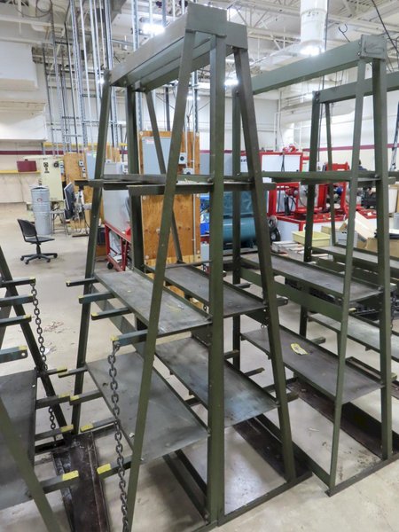 Pollard 3-Shelf Metal Stock Racks 3' Wide x 2' Deep x 7 High , (6) Total- Auction Item