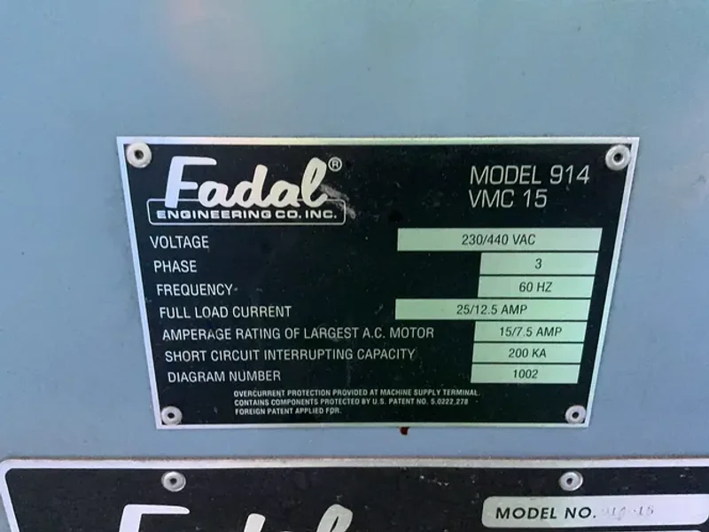 FADAL ENGINEERING 16” X 30” CNC VMC   -  914-15