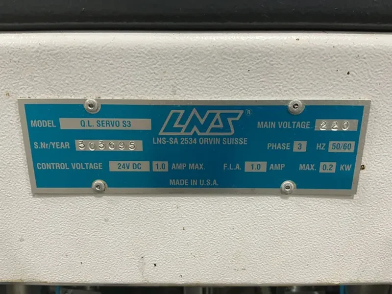 Lns 70” Automatic Bar Feeder - Q.l. Servo S3