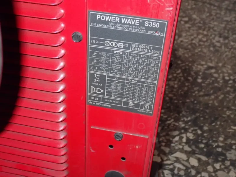 LINCOLN ELECTRIC 350A S350 WELDER  -  K2823-3 / POWER WAVE S350
