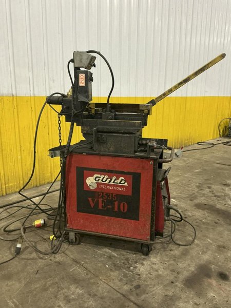 10" X .075" GUILD MODEL #VE-10 SHEAR END WELDER WTH LINCOLN TIG175 WELDER: YOBRO #24859