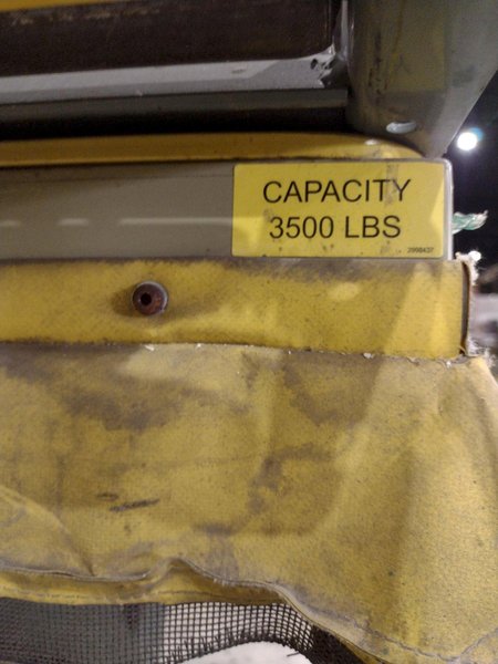 60" X 48" X 3500 LB SOUTHWORTH MODEL #LS4-36 DOUBLE ROLLER TOP LIFT TABLE, 110V SINGLE PHASE: STOCK #20926