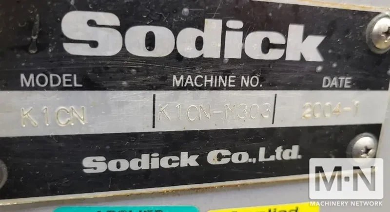 Sodick K1CN Programmable EDM Drill, New 2004