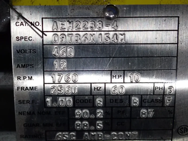 BALDOR 10 HP MOTOR  -  AEM2238-4