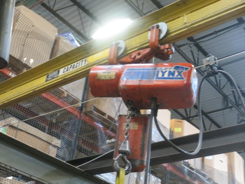 Overhead Shop Crane - Approx 34&#039; X 24&#039; area with (2) Single Girder Underslung Bridges, 1-CM Lodestar 1/2 Ton &amp; 1-Duff Lynx 1/2 Ton Electric Hoists- Auction Item