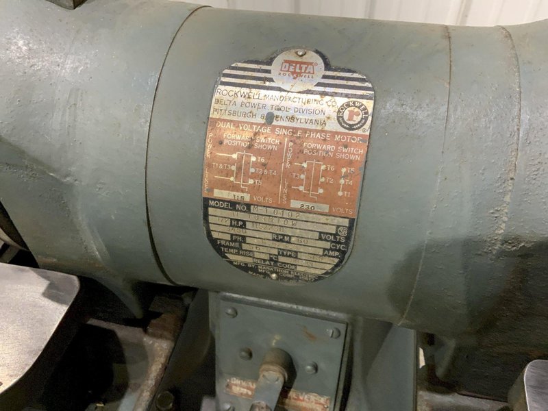 1/2 HORSEPOWER DELTA ROCKWELL DOUBLE END CARBIDE GRINDER: STOCK #80355