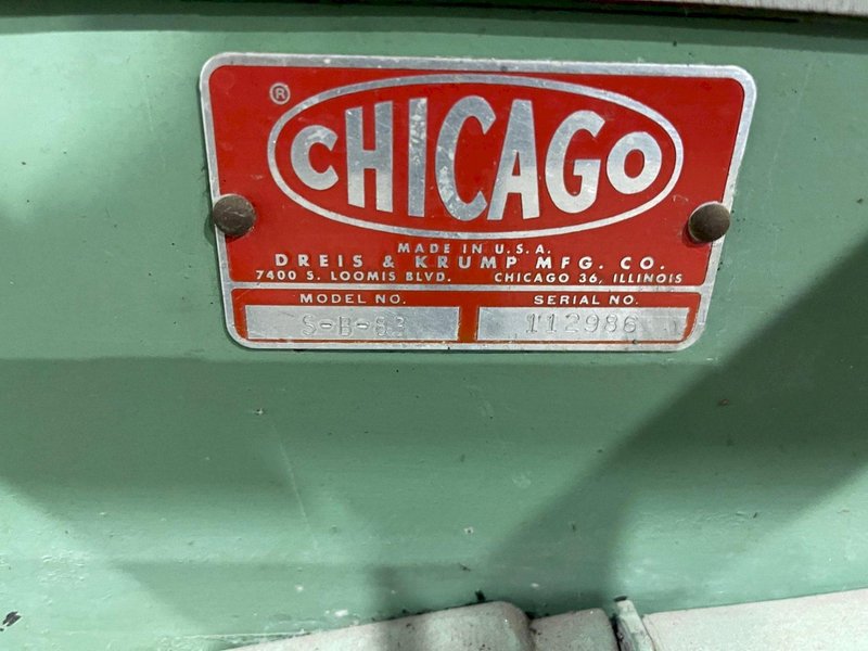 16 TON X 8 DREIS &amp; KRUMP 96" MODEL S-B-83 HYDRAULIC BRAKE,: STOCK #77726