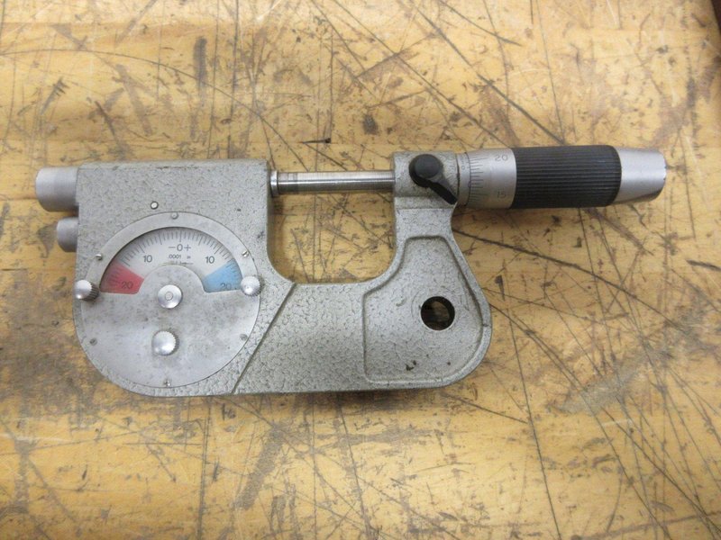 Starrett #124 Mechanical Inside Micrometer Set: 2 to 12" Range, 10 Extension Rods, Starrett 0-1" Travel Incdicator and 0-1" Pressure Micrometer **Unknown Brand**- Auction Item